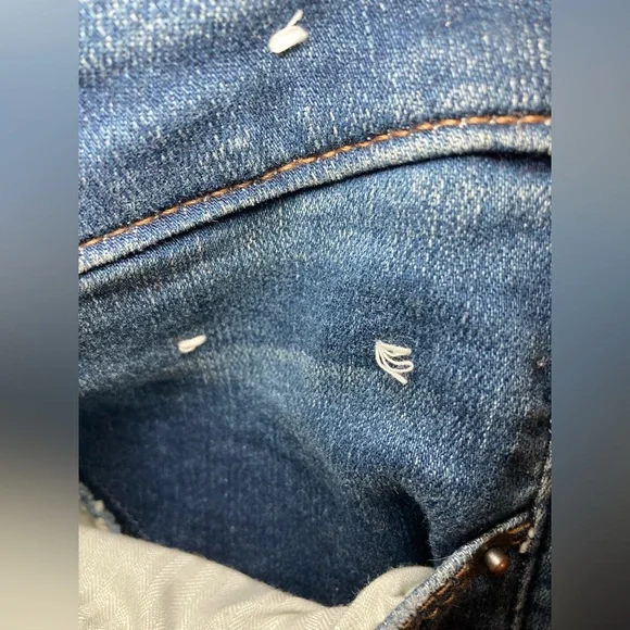 Abercrombie & Fitch Dark Blue Distressed Skinny Jeans - Picture 7 of 10